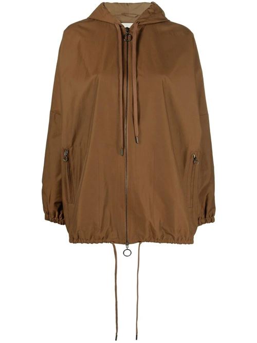 Alpine drawstring-hood jacket Studio Nicholson | ALPINESNW1088COATED COTTONMADRAS